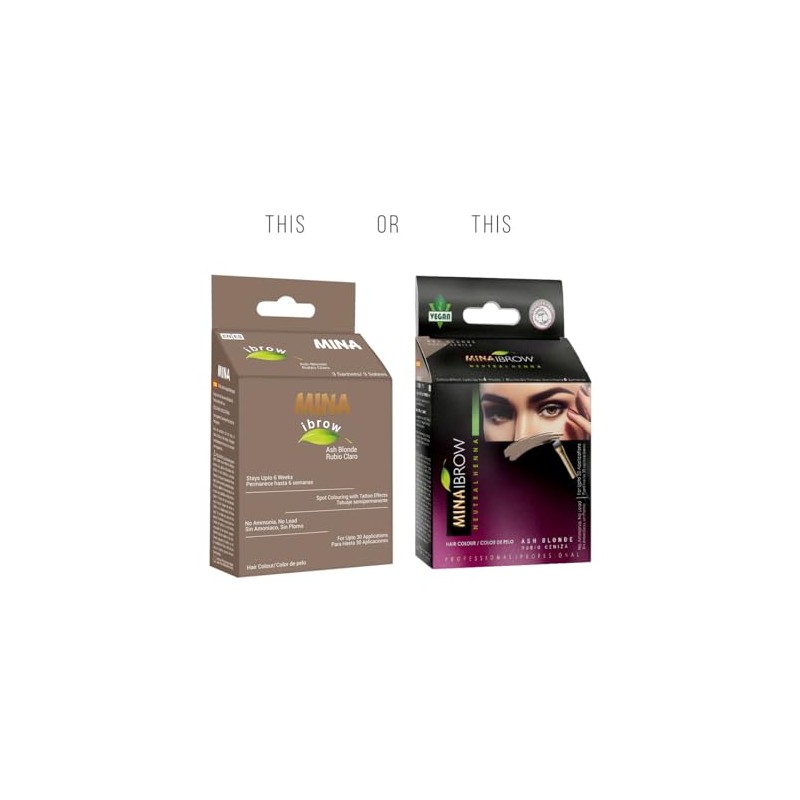 MINA Ibrow Henna - Kit de tinte rubio ceniza |