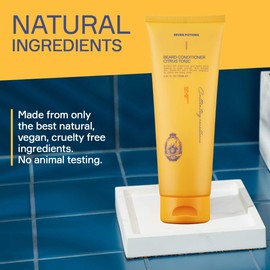 Seven Potions Beard Conditioner for Men - Prevents Beard Itching and Dandruff - Natural, Vegan, Cruelty Free (Citrus Tonic, 250 ml)