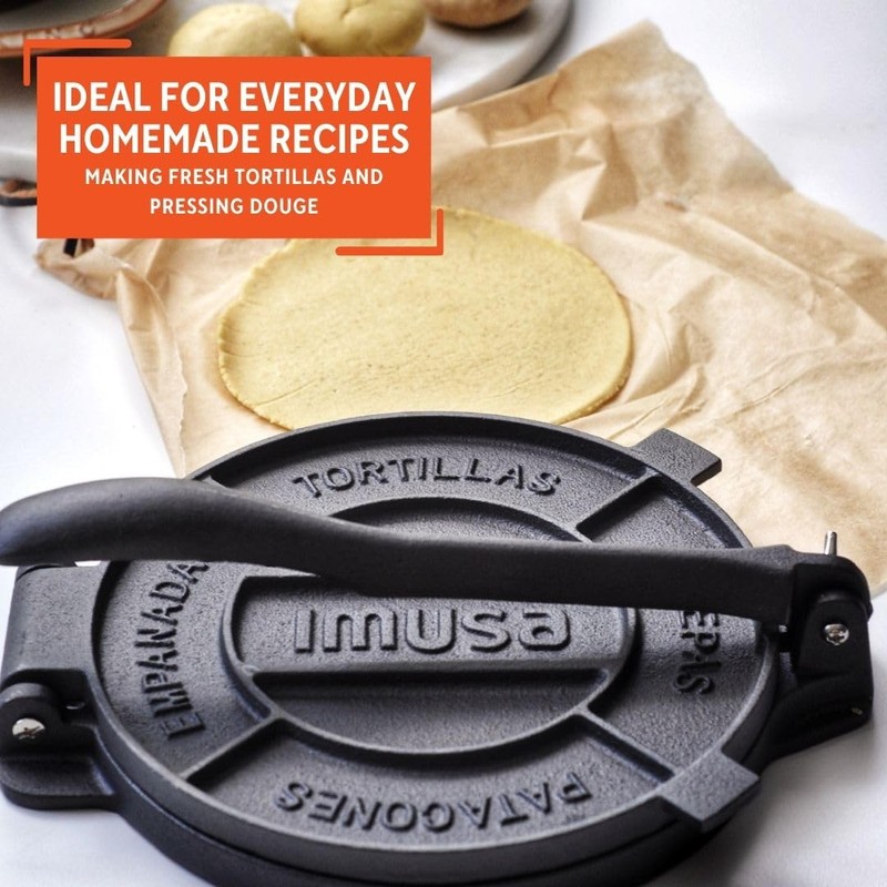 IMUSA USA Tortilla Press, 10" DS, Black