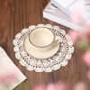 Guduling 4pcs Lace Tablecloth,10.6 Inch Crochet Doilies,White Cotton Snowflake Design