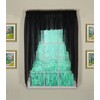 Today's Curtain Emelia Original Voile Valance 14", Black, 60" W