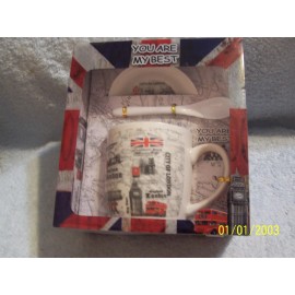 London, England 10 Oz. Mug, Tea Bag Holder & Spoon New In Box