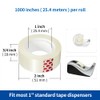 Pckpgon Transparent Tape Refills, 6 Rolls, 3/4 x 1000 Inches,
