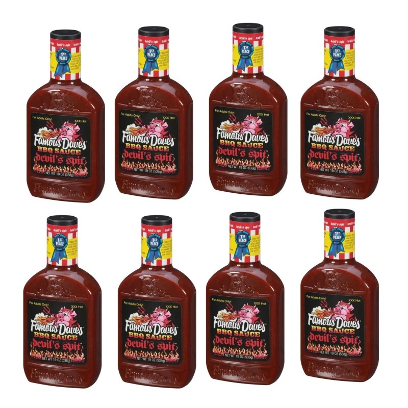 Famous Dave's Devil's Spit BBQ Sauce, 8 Pack - 19