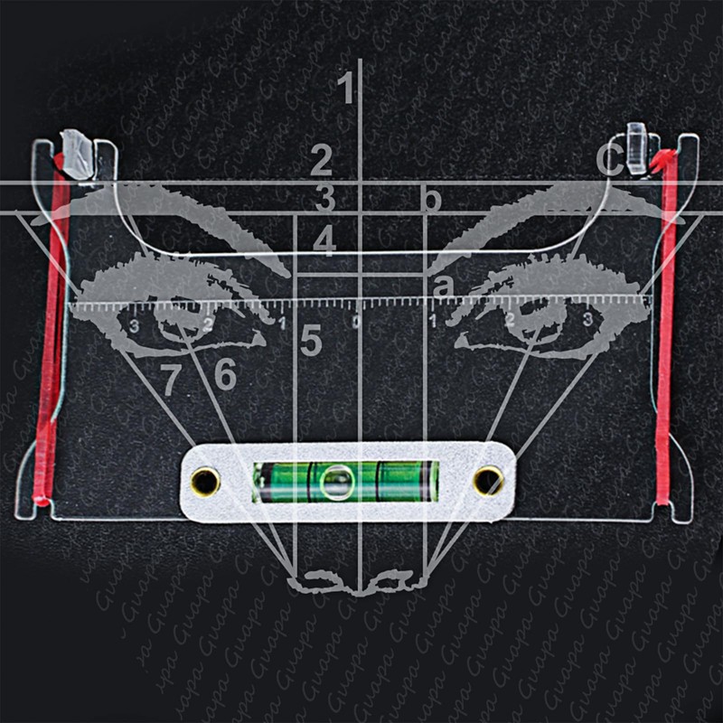 Guapa Professional Eyebrow Mapping Ruler Kit Microblading Eyebrow Ruler with