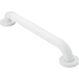 Moen R8716W Barra de agarre de seguridad para baño de acero inoxidable de 16 pulgadas con tornillos ocultos, color blanco glaciar