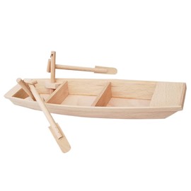 SEWACC Sailing Boat Ornament Miniature Gifts Hand Decor Wooden Craft Set Model Ship Kits Fishing Boat Model Unpainted Mini Boat Suite Statuette Wooden Boat Wooden Fishing Boat Model