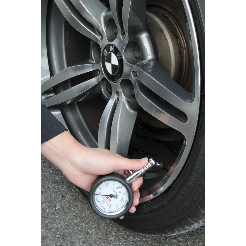 SK11 G-040 Tire Gauge, 400K, Analog Stainless Steel, Measuring Range: