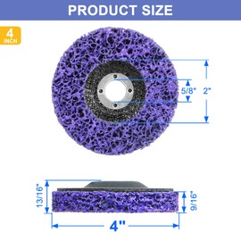 Vantego 5 Pack 4" x 5/8" Paint Stripping Disc for Angle Grinder Rust Removing Wheel Metal Grinding Quick Sanding Replacement