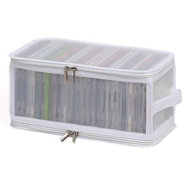 Astro 711-89 CD Storage Case, Holds Approximately 25 to 30 Cards, Translucent, Protects Against Dirt Such As Dust, Can Be Stacked, Foldable, Not Bulky, Includes Handle, CD Case, Storage Box