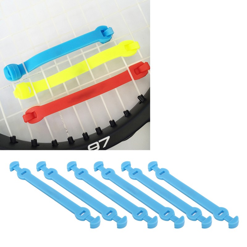 6 Pcs Tennis Racket Vibration Dampeners Long Buckle Tennis Racquet