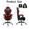 FelixKing PU Gaming Chair Racing Ergonomic Design W/ Footrest USB