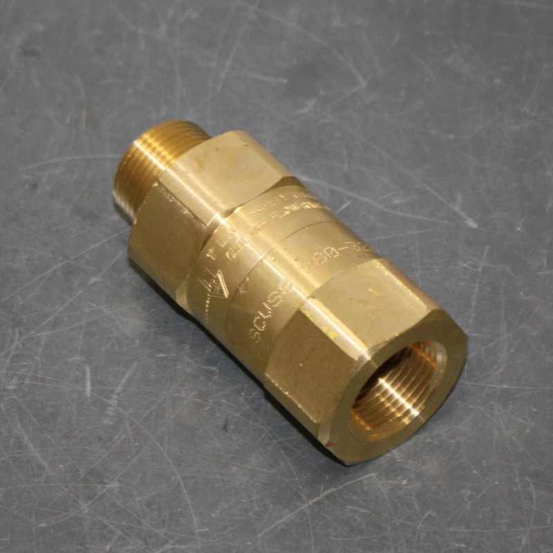 Dixon Safety Check Valve SCVH8, 1" NPT, Brass, 280-320 SCFM