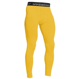 HYCOPROT Pantaloni a Compressione da Uomo Leggings da Asciugatura Rapida Sportivi Pantaloni Leggings Base Layer Traspiranti Pantaloni Stretti Corsa (Giallo, L)