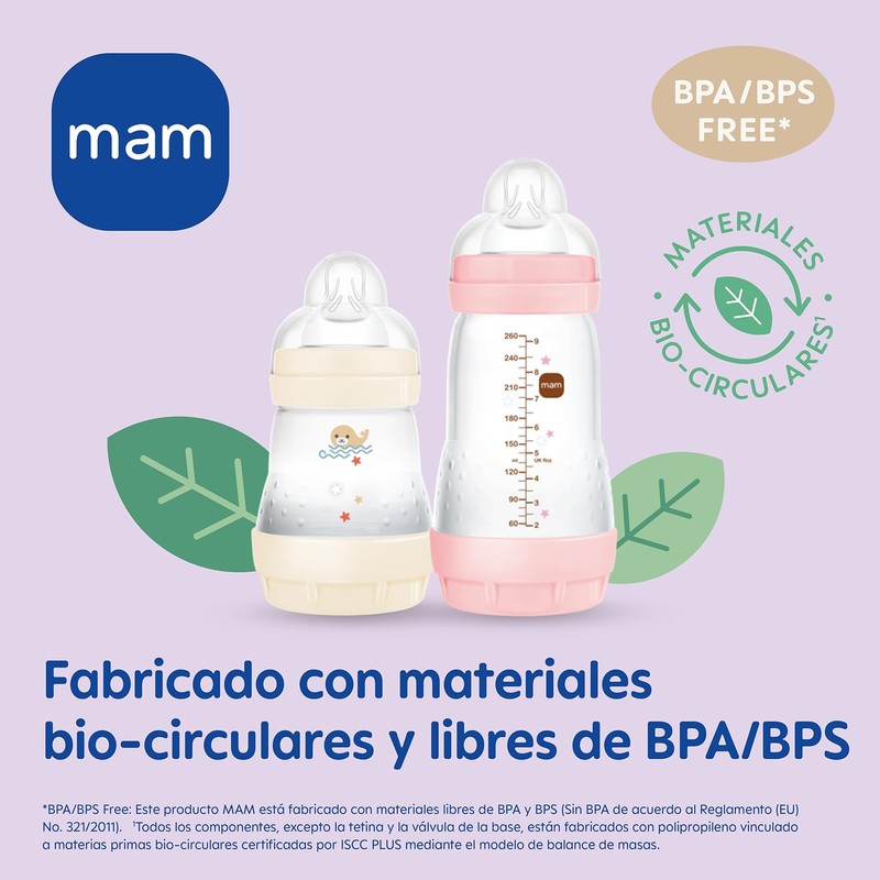 Mam Biberon 260 ml Anticolic + 2M Pink