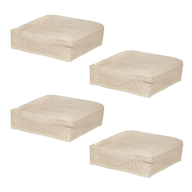 M METERXITY 4-Pack Waterproof Dining Chair Covers, Stretch Jacquard Dining