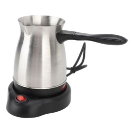 Cafetera Turca Eléctrica, Cafetera Eléctrica de Acero Inoxidable de 600ml, Enchufe Estadounidense de 110V, Multifuncional para Cocina Casera
