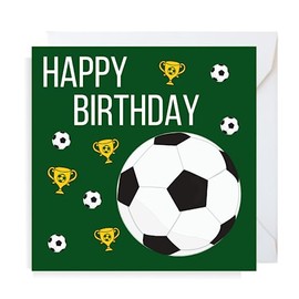 Second Ave Football Baby Children's Square Card For Boy or Girl Birthday