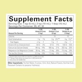 ChildLife Essentials Liquid Calcium Supplement for Kids - Baby & Toddler Calcium with Magnesium, Zinc, and Vitamin D 3 - Orange Flavor, 16 fl oz (1 Pa