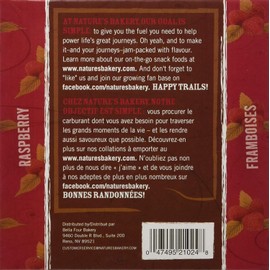 Nature's Bakery Fig Bars (Pack of 6), Whole Wheat Raspberry, 340.2g