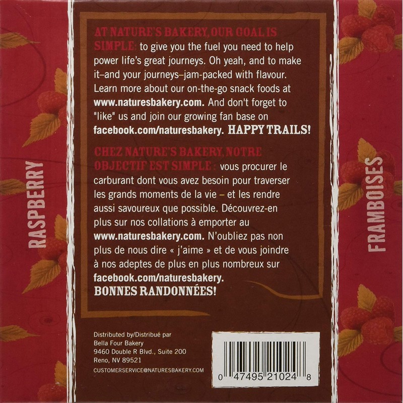 Nature's Bakery Fig Bars (Pack of 6), Whole Wheat Raspberry,