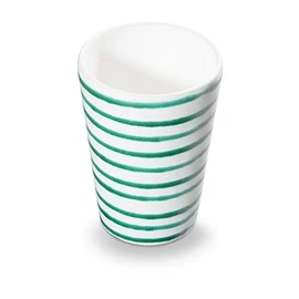 GMUNDNER KERAMIK Drinking Cup Capacity: 0.28 Litres Green Flamed Crockery Handmade in Austria