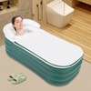 Inflatable Bathtub,Foldable Standing Bathtub, Portable Spa Soaking Bath Tub Freestanding