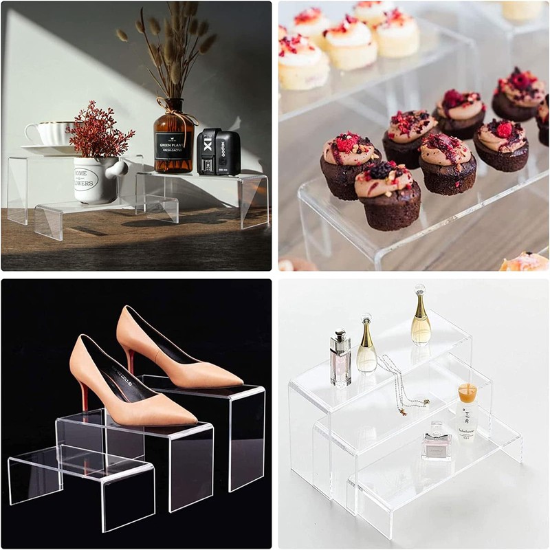 6 Sets Acrylic U-Shaped Display Stand, Clear Acrylic Display Risers