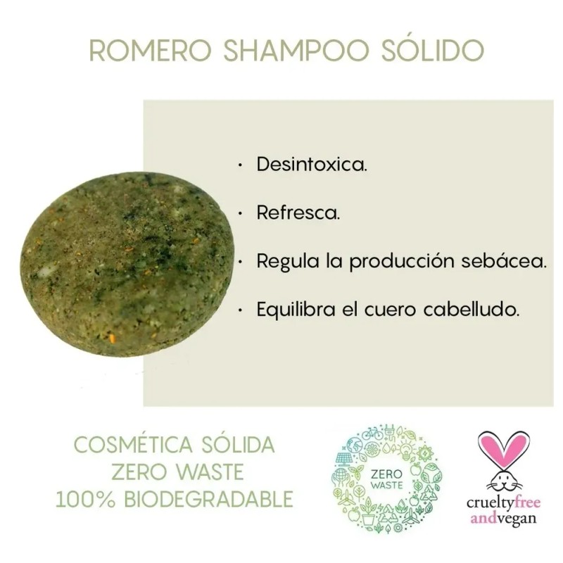 Shampoo Sólido Orgánico Cabello Graso