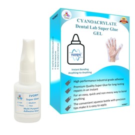 Dental Lab Super Glue Adhesive Instant Bonding - Gel (1oz)