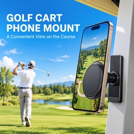 Magnetic Phone Holder for Golf Carts – 360° Rotating Adjustable Stand for Gym, Boat and Everyday Hands-Free Viewing