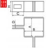Corner clamp, fence clamp, struts, mesh fence, 90 degrees, for