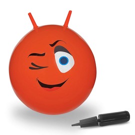 JAMARA 460460 Eye Bouncy Ball, BPA-Free, up to 50 kg, Promotes Balance and Motor Skills, Robust and Durable, Easy to Clean, Red