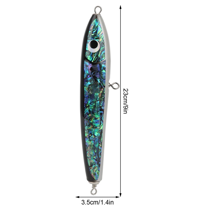 Fish Lure Abalone Shell Fishing Bait Wooden Crankbait for Tuna