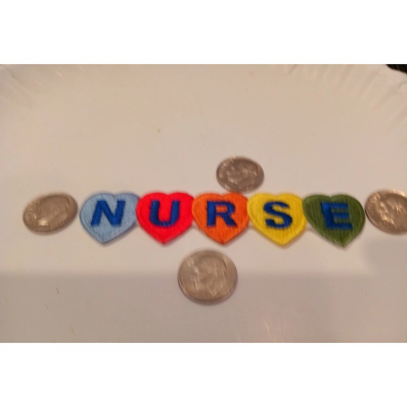 Unbranded NURSE embroidered iron on Patch 3.75" x .75"