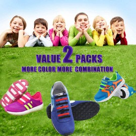 INMAKER No Tie Shoelaces, Pack of 2, Elastic Shoe Laces for Kids and Adults