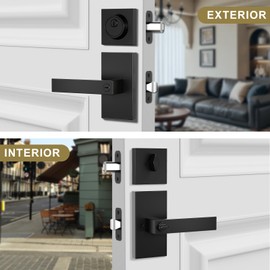 Newlaking Exterior Door Handle with Single Cylinder Deadbolt Lock