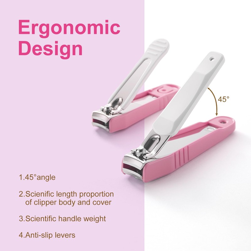 PAFASON Ultra Sharp Nail Clipper Set, 3 Pack Fingernail and