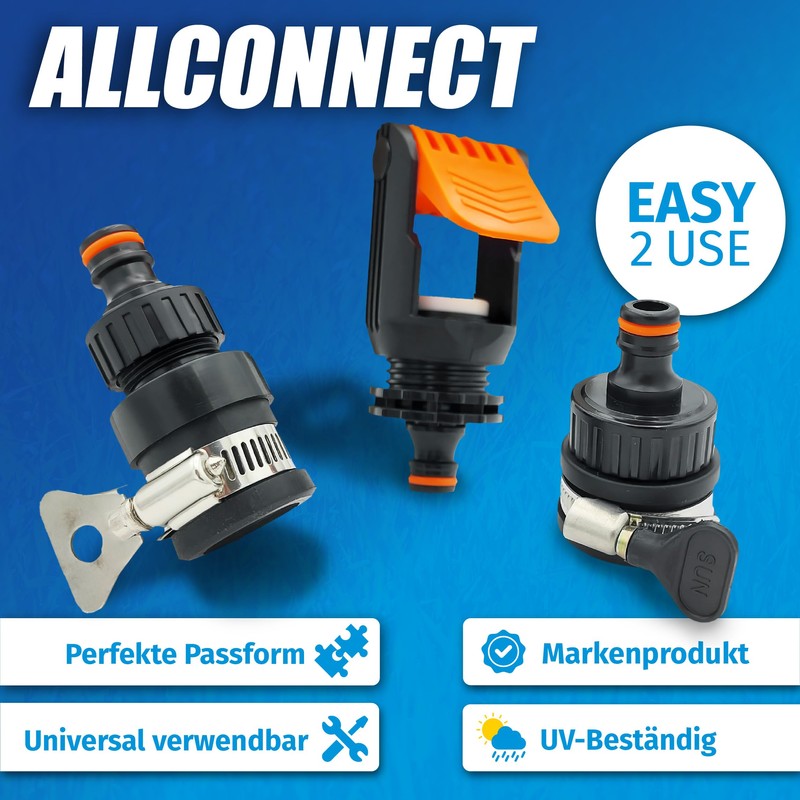 MaJoCompTec® ALLCONNECT Universal Tap Connection Set, Adjustable Water Tap Connection