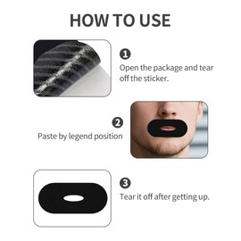 Obaokto Premium Tape-Tape with air Holes Gentle - Painless Removal on Skin (30 Pieces Black)-01