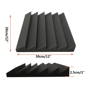 Heavyoff 12 Pack Acoustic Foam Panels Studio Soundproofing Wedges 12"x12"x1" Noise Dampening Sound Insulation for Home Ceiling, White