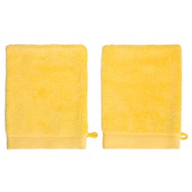 France Luxe Body French-Style Bath Mitt 2-Pack - Yellow/Yellow