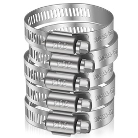 Caianwin 6 Pcs Hose Clips 35-57mm Adjustable 304 Stainless Steel Hose Clamp for Automotive,Mechanical,Agriculture
