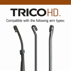 Trico 61-200 61 Series Heavy Duty Silver Wiper Blade for Flat Windshields, 20" (Pack of 1)