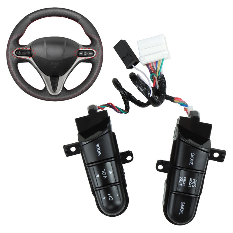 HUSUKU Steering Wheel Mounted Cruise Control Switch Buttons Kit Replacement