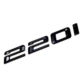 MCK Auto - 220i schwarzes glänzendes Logo hinten Emblem Tuning für F22 F45 F46 HB4L3