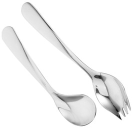 Veemoon 1set Adaptive Utensils for Elderly Ergonomic Stainless Steel Angled Spoon and Fork Set for Self-feeding Patients Comfortable Curved Tableware for Disabled and Bedridden Individuals