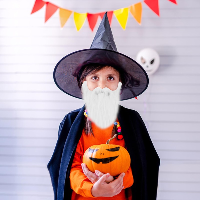 QIHUAN 1 White Beard, Simulated Beard, Role-Playing Accessories, Performance Props,