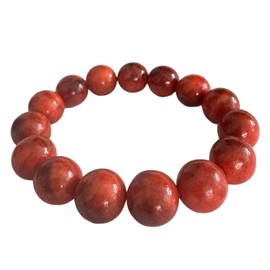 Dragon Blood Wood prayer Bead Bracelet, Redwood, Lucky Wood, Handmade Natural wood Rosary Bracelet 14mm