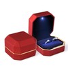 AVESON Luxury Ring Box, Square Velvet Wedding Ring Case Jewelry